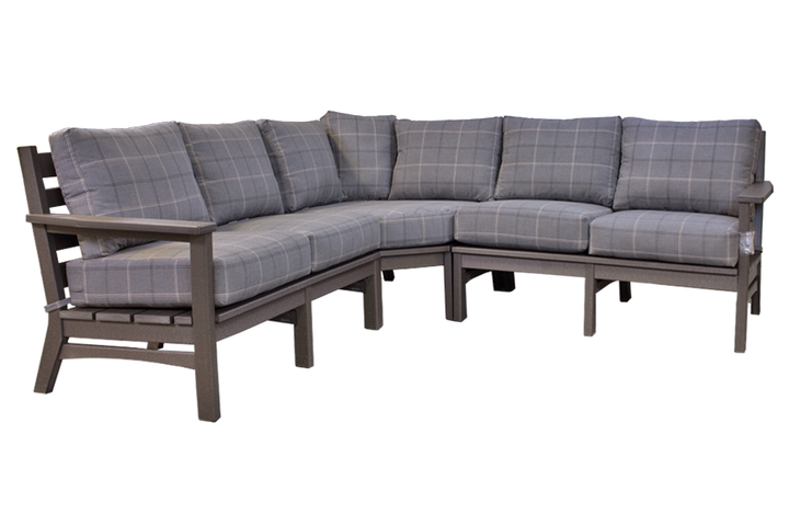 Outdoor Upholstered Sectional - Coffee & Paradigm Stone