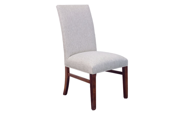 Brown Maple Upholstered Dining Chair