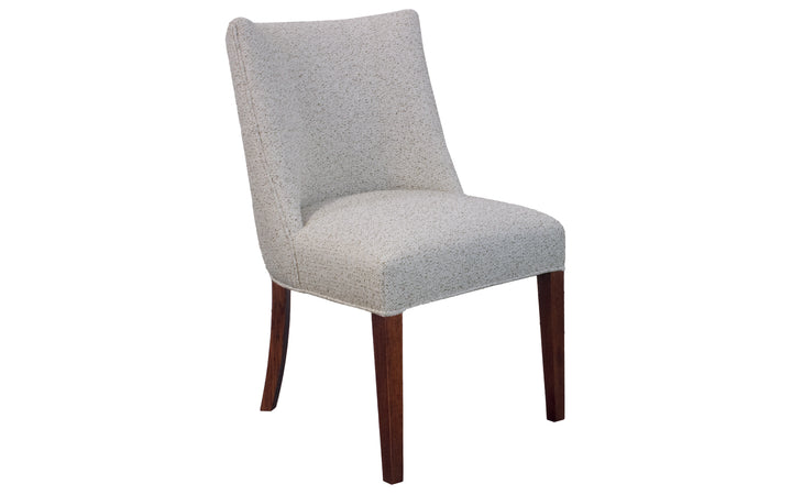 Brown Maple Upholstered Dining Chair