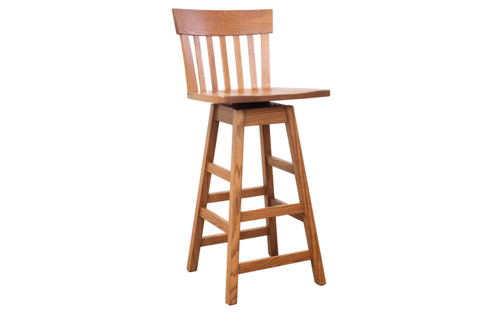 Oak Swivel Bar Stool