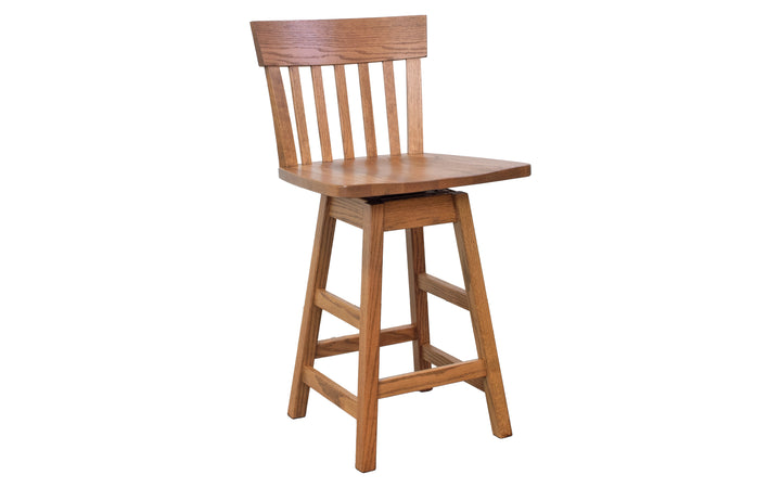 Oak Swivel Counter Stool