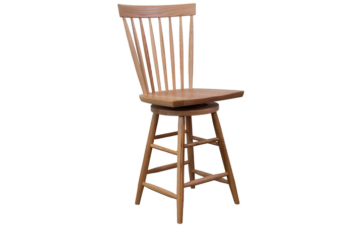 Oak Swivel Counter Stool