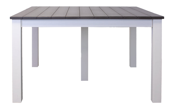 Outdoor Counter Table - Coffee & White