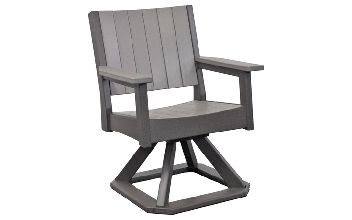 Outdoor Swivel Chat Chair - Anchor Gray & Coffee