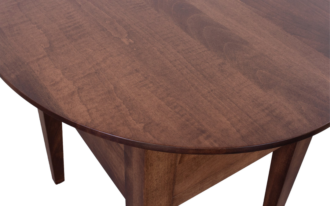 Brown Maple Oval End Table