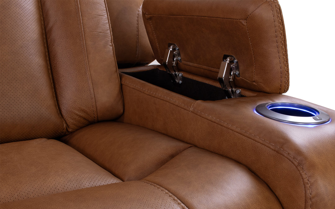 Kuka Leather Power Reclining Sofa