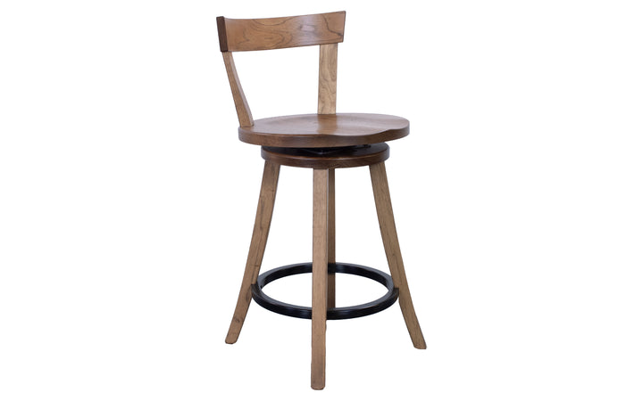 Hickory Swivel Counter Stool