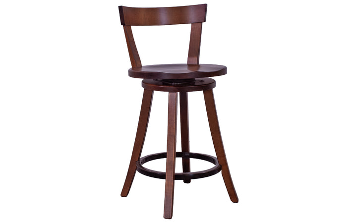 Brown Maple Swivel Counter Stool