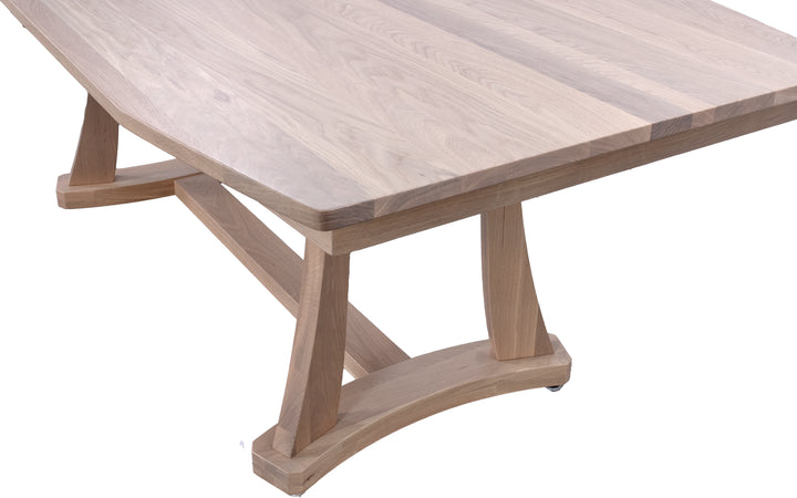 Flat White Oak Dining Table