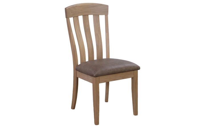 White Oak & Leather Dining Chair