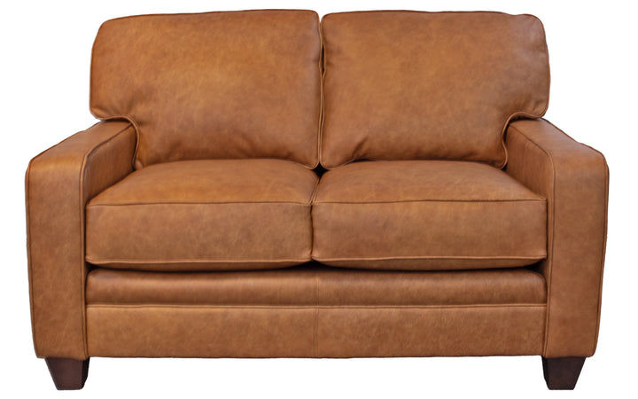 Smith Brothers Leather Loveseat