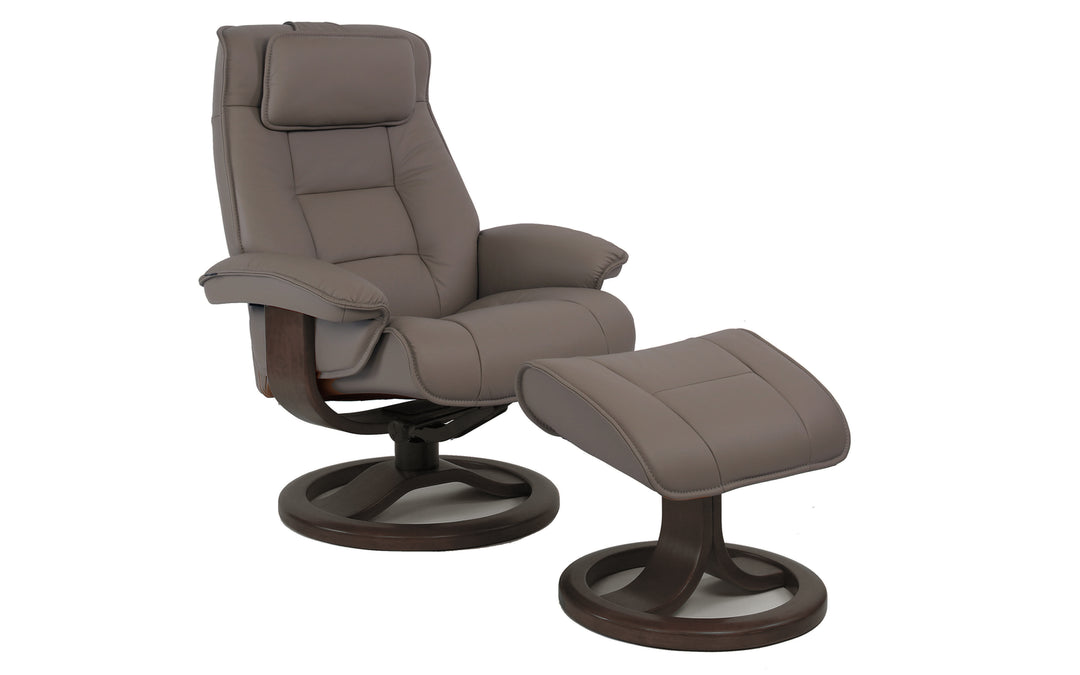 Fjords Leather Recliner & Ottoman