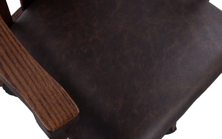 Oak & Leather Desk Chair