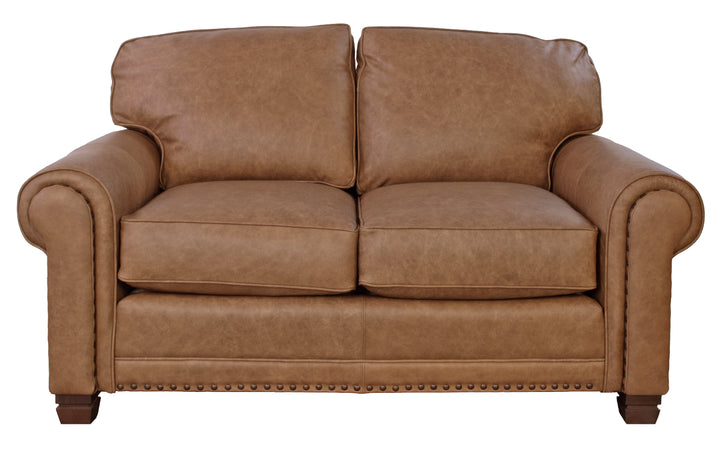 Smith Brothers Leather Loveseat