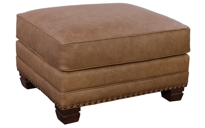 Smith Brothers Leather Ottoman