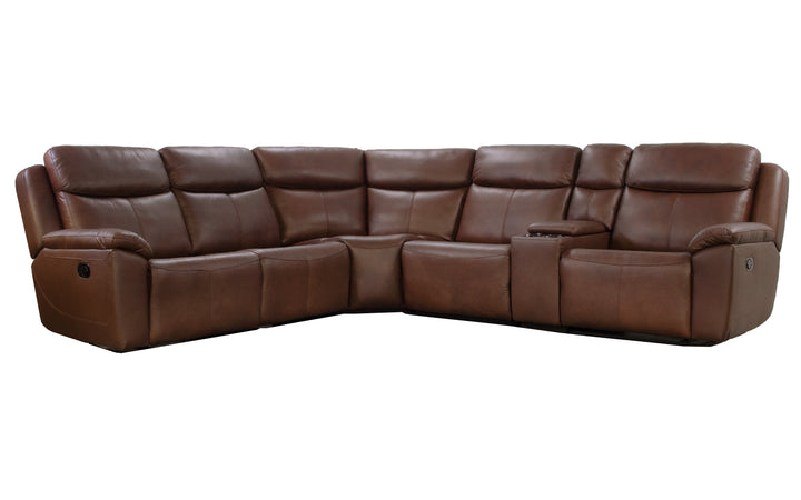Kuka Leather Manual Reclining Sectional