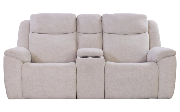 Kuka Upholstered Manual Reclining Console Loveseat