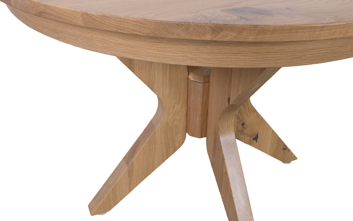 Rustic Flat White Oak Dining Table