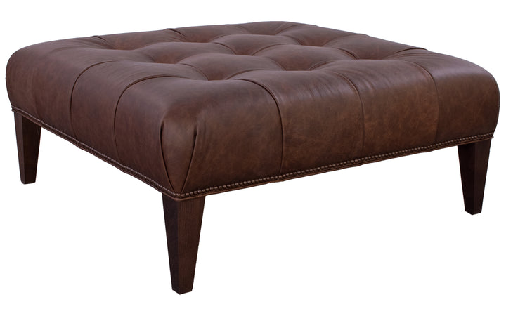 Smith Brothers Leather Ottoman