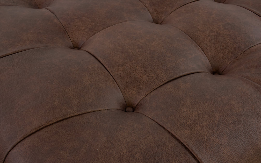 Smith Brothers Leather Ottoman