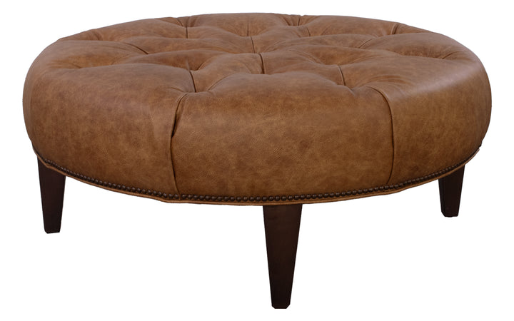 Smith Brothers Leather Ottoman