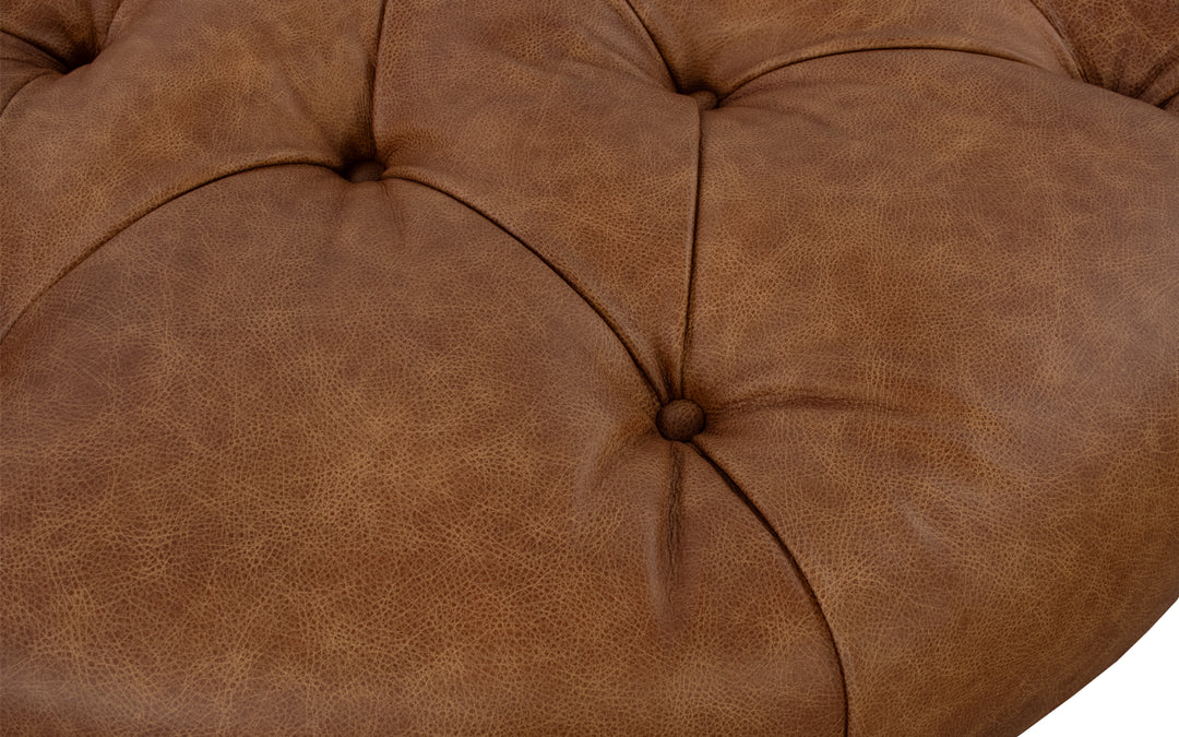 Smith Brothers Leather Ottoman