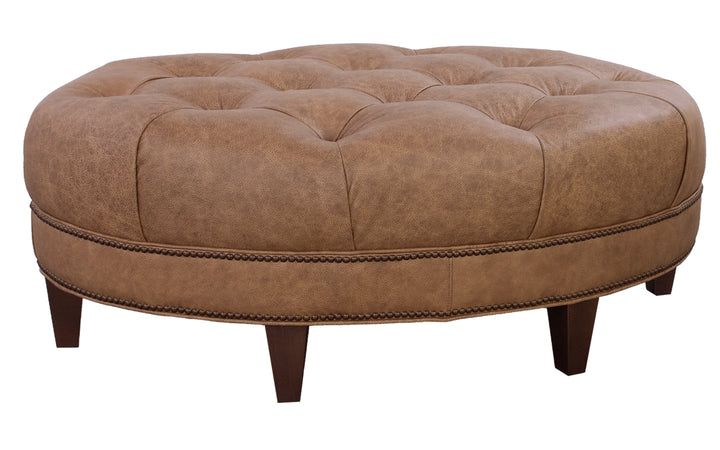 Smith Brothers Leather Ottoman