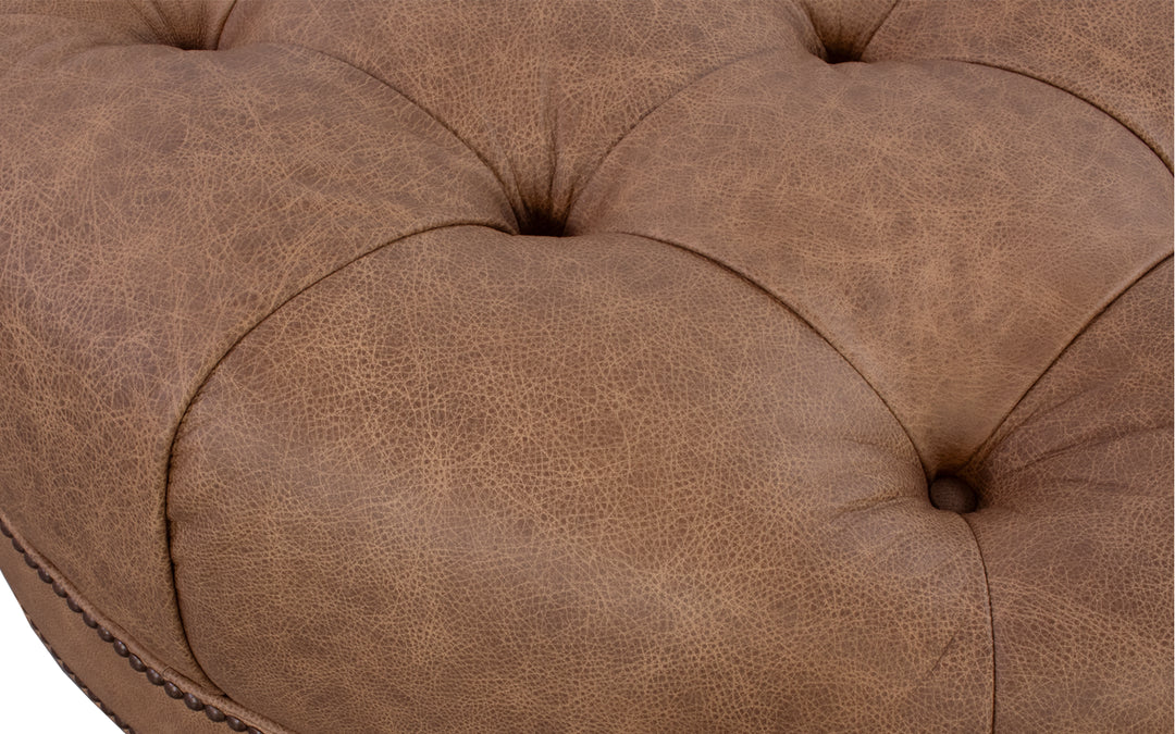 Smith Brothers Leather Ottoman