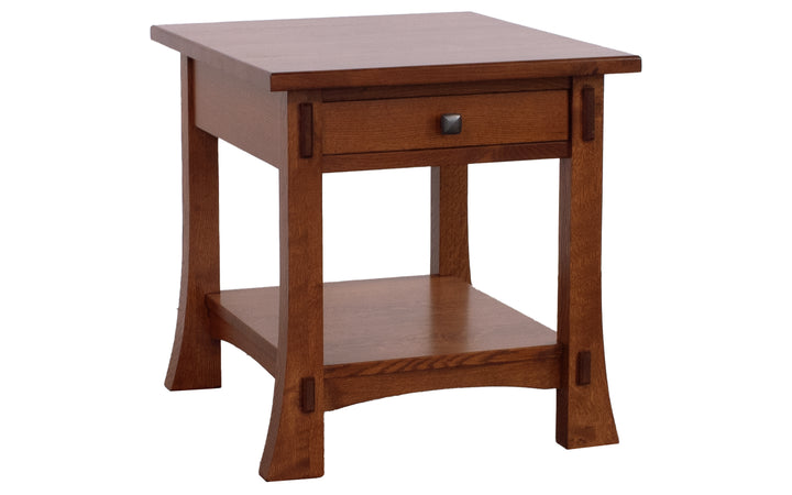 Rustic Quartersawn White Oak End Table