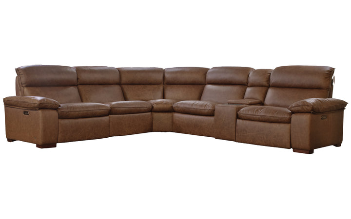 Violino Leather Power Reclining Sectional