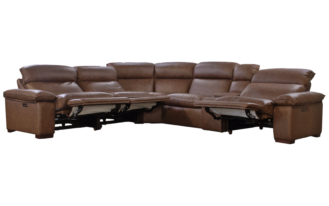 Violino Leather Power Reclining Sectional