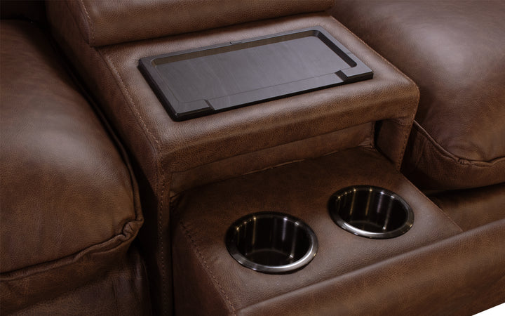 Violino Leather Power Reclining Sectional