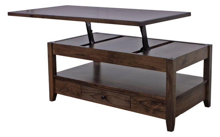 Rustic Hickory Lift Top Coffee Table
