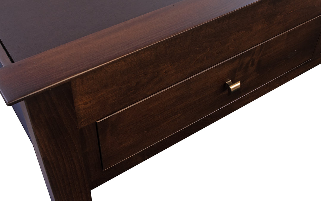Brown Maple Queen Storage Bed