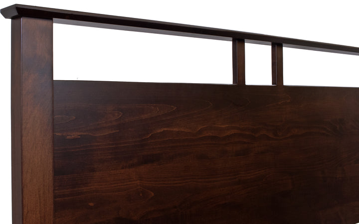 Brown Maple Queen Storage Bed