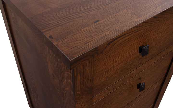 Rustic Quarterswan White Oak Nightstand