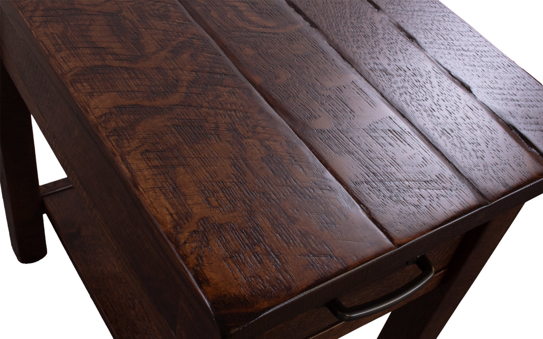 Rustic Quartersawn White Oak End Table