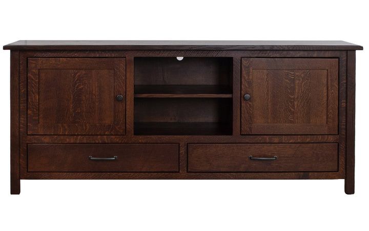 Rustic Quartersawn White Oak TV Console