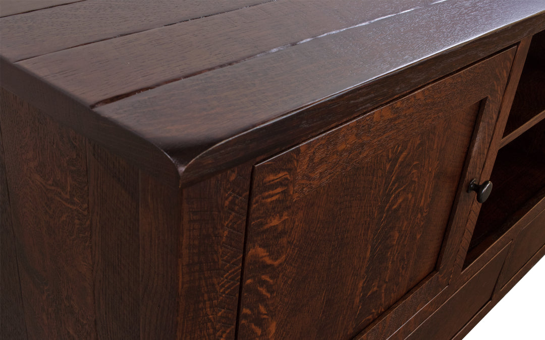 Rustic Quartersawn White Oak TV Console