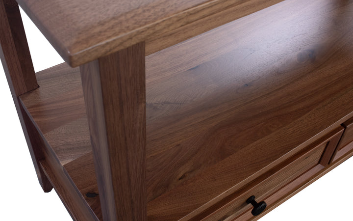Rustic Walnut Sofa Table