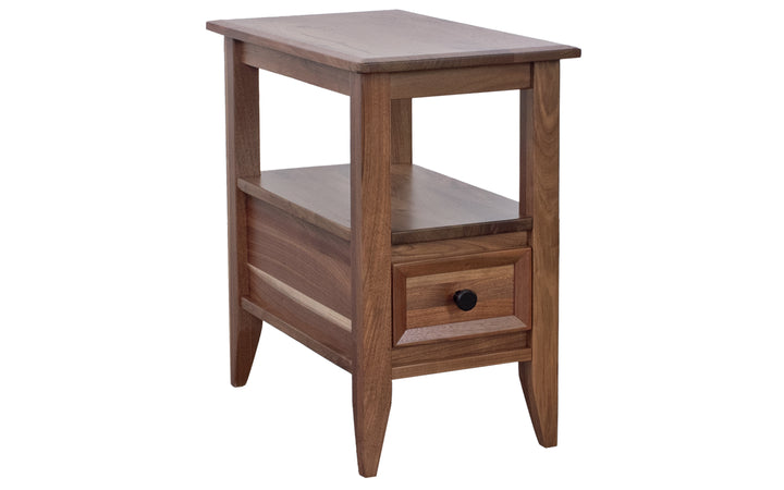 Rustic Walnut End Table