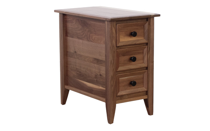 Rustic Walnut End Table