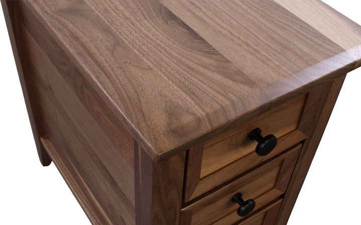 Rustic Walnut End Table