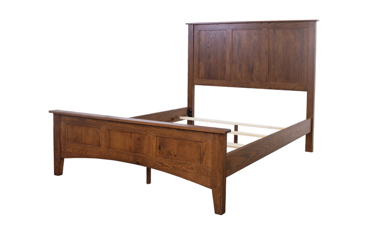Rustic Oak Queen Bed