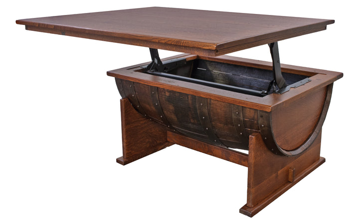 Barrel Lift Top Coffee Table