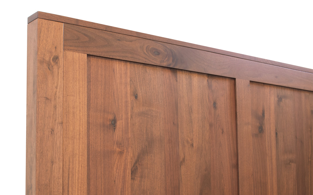 Rustic Walnut Queen Bed