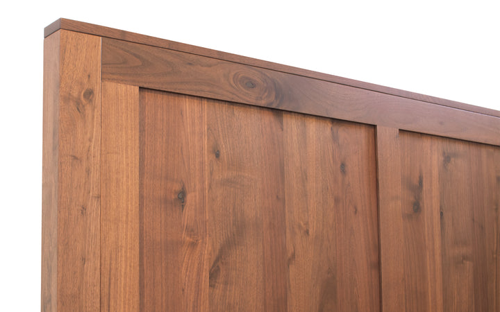 Rustic Walnut Queen Bed