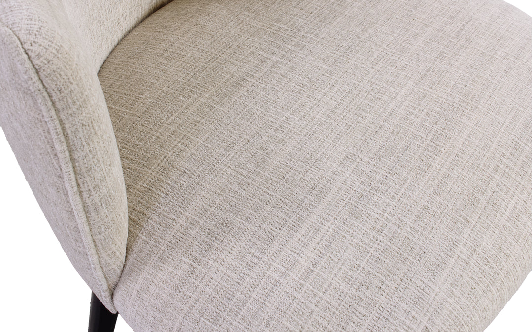 Upholstered & Brown Maple Dining Chair