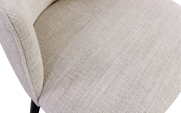 Upholstered & Brown Maple Dining Chair