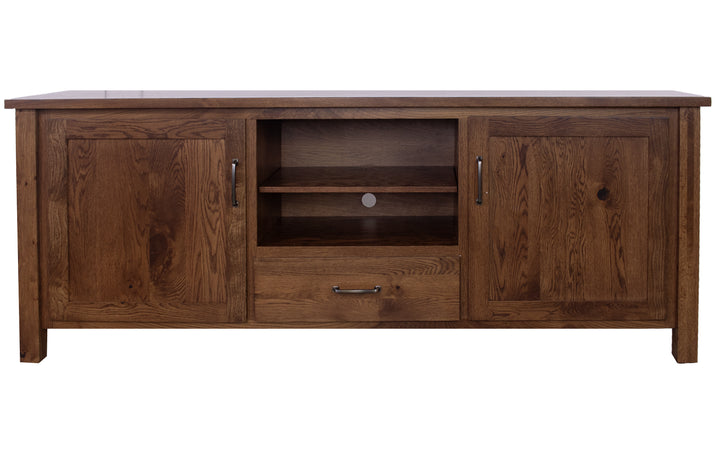 Flat San Rustic White Oak TV Console